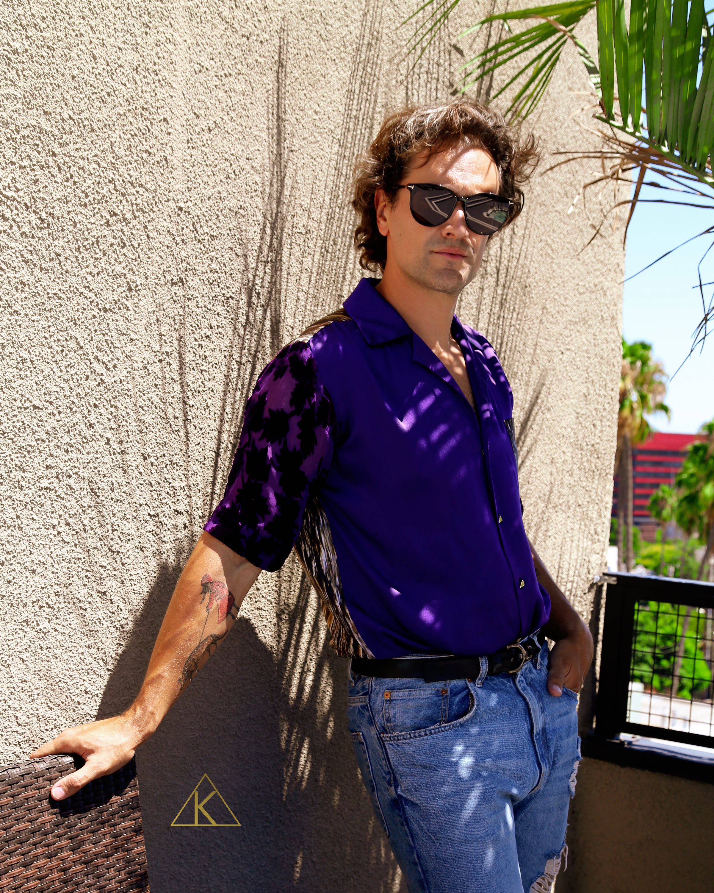 Purple Short Sleeve Shirt