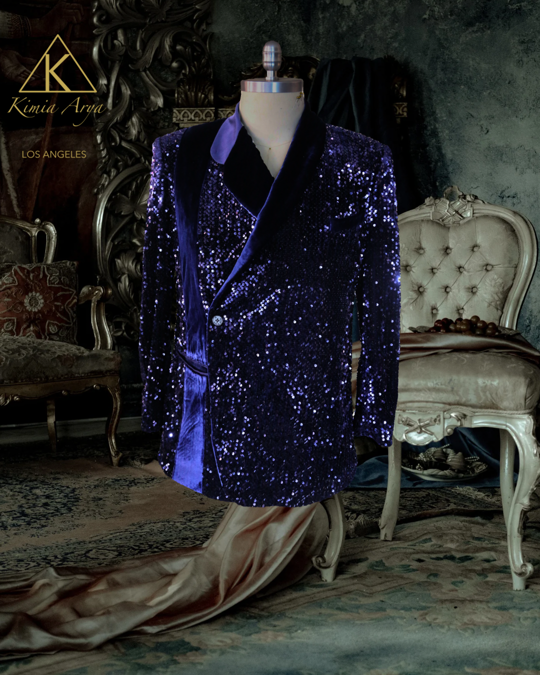 Midnight Blue Sequins