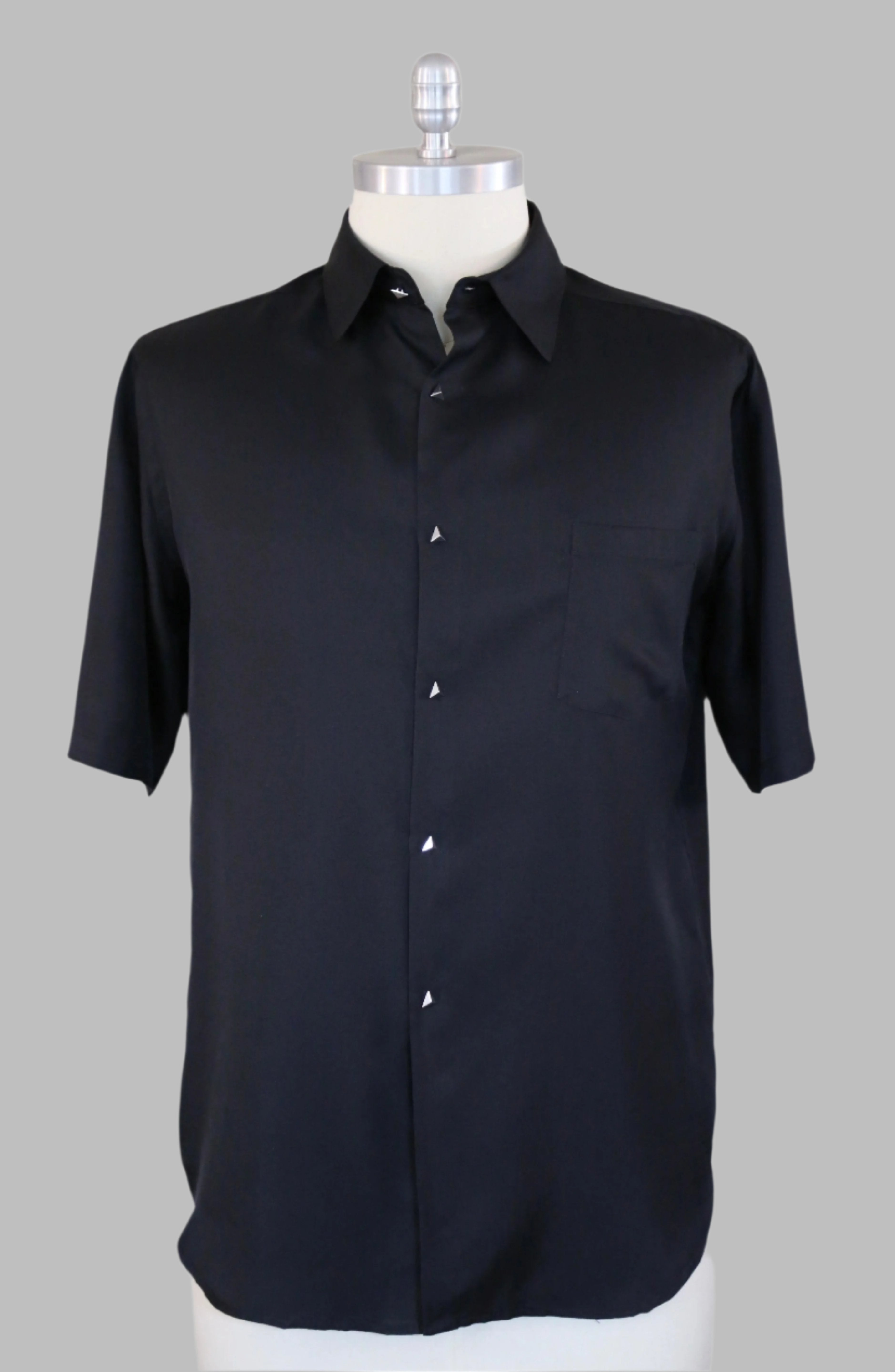 Button-up silk twill shirt