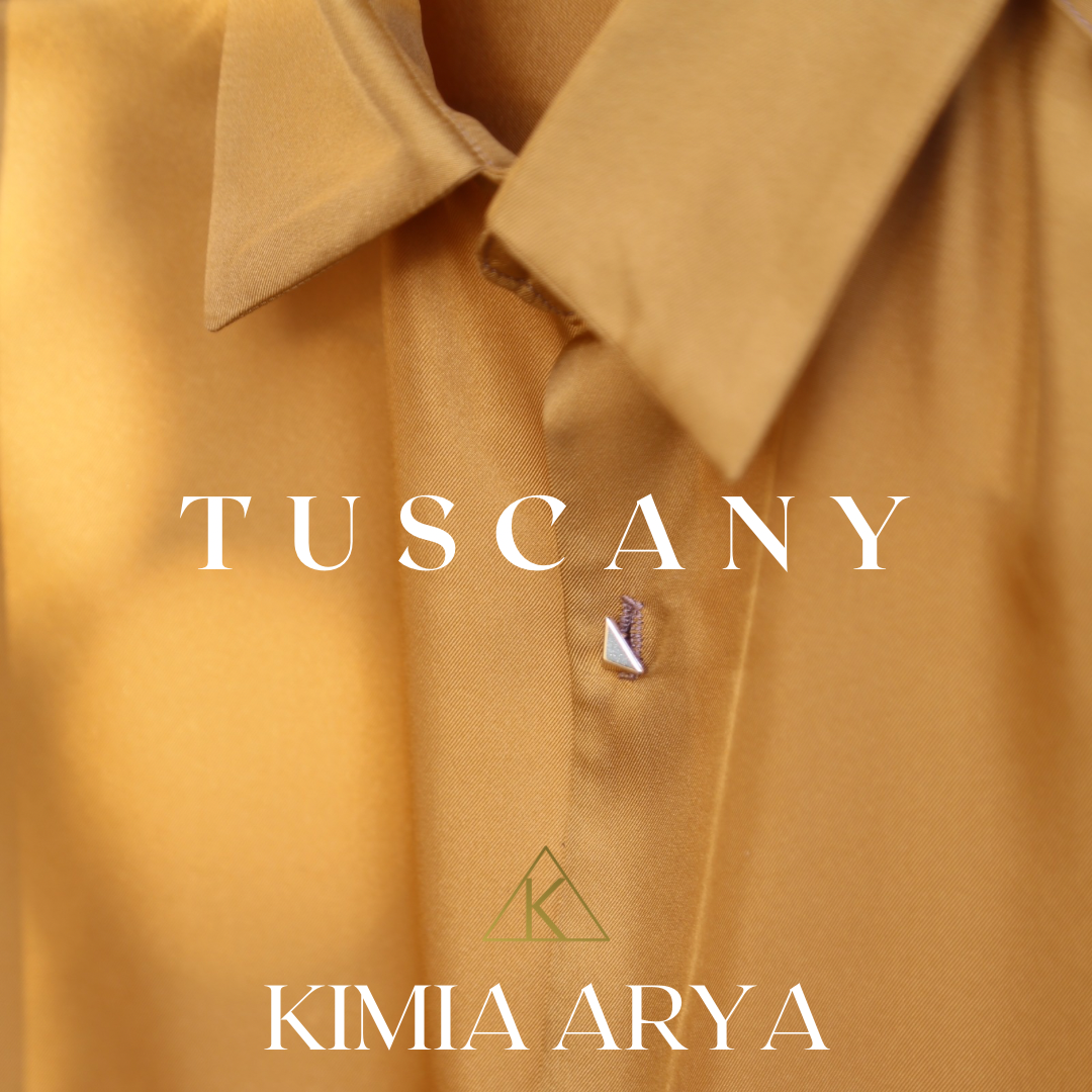 Button-up silk twill shirt