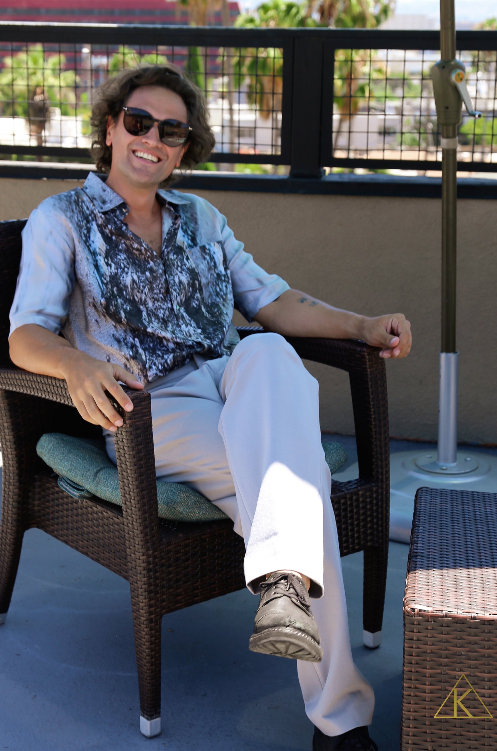FB Button-Up Short Sleeve Shirt