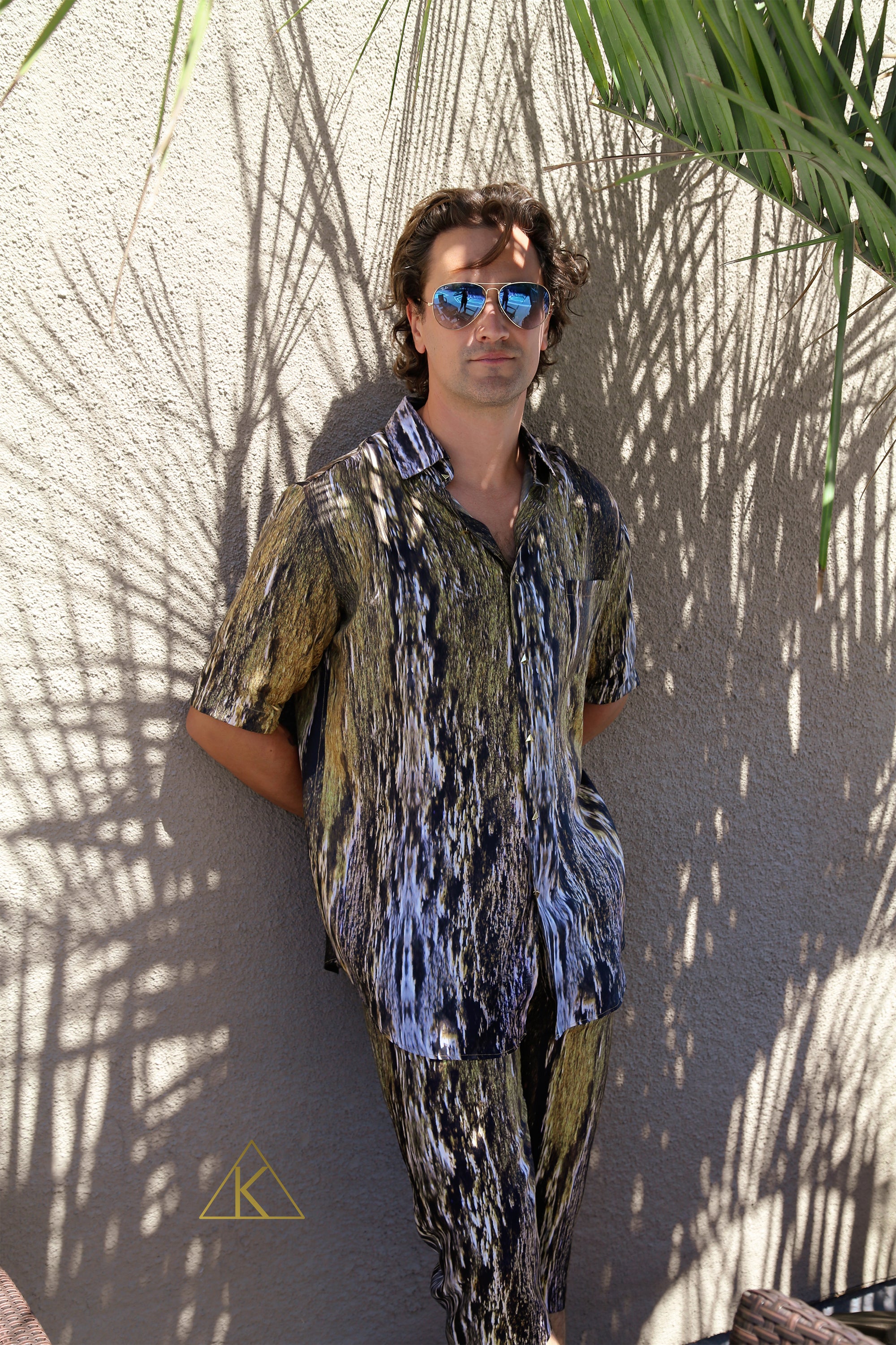 Goldprint Button-up Short Sleeve Shirt