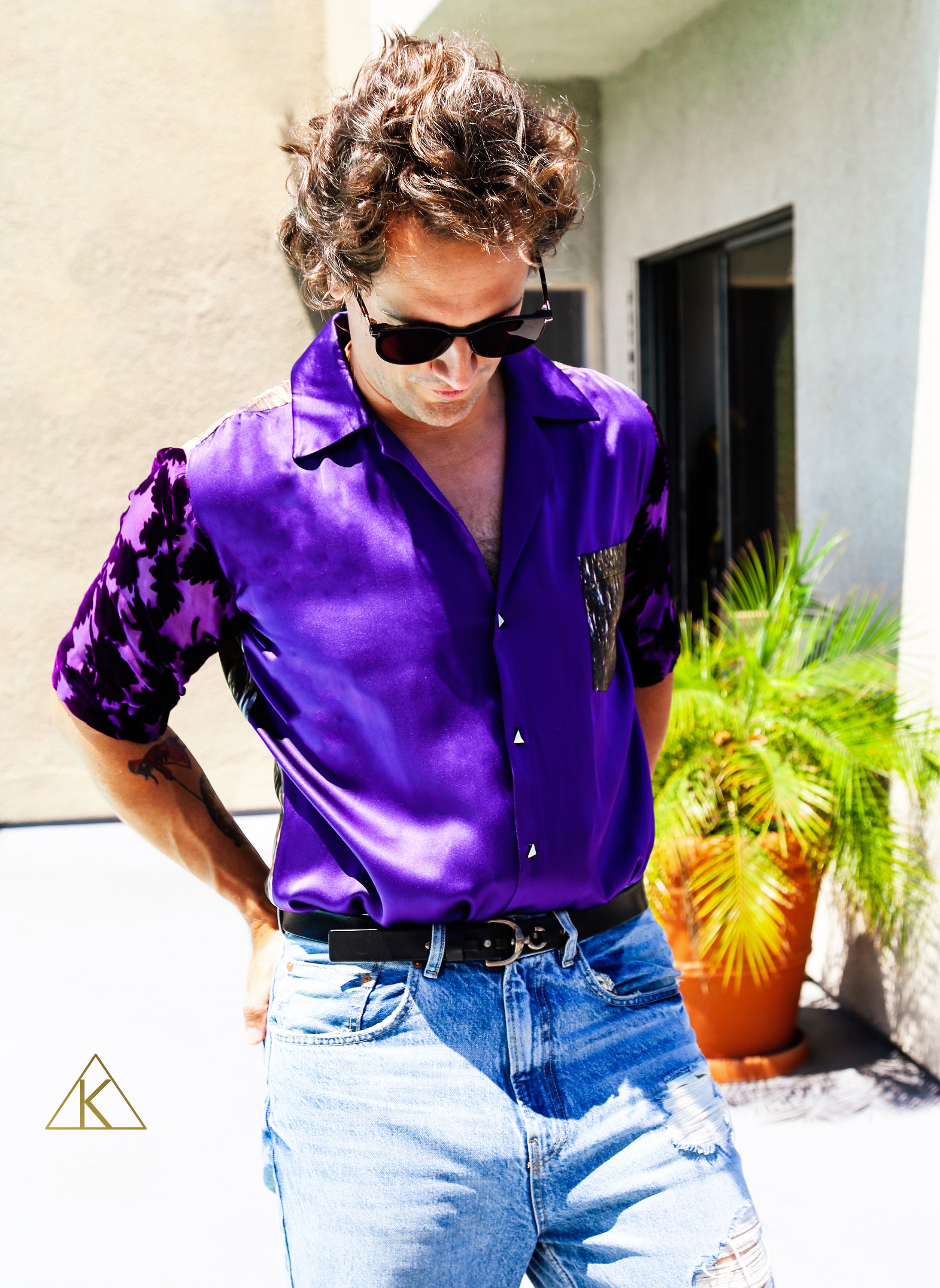 Purple Short Sleeve Shirt