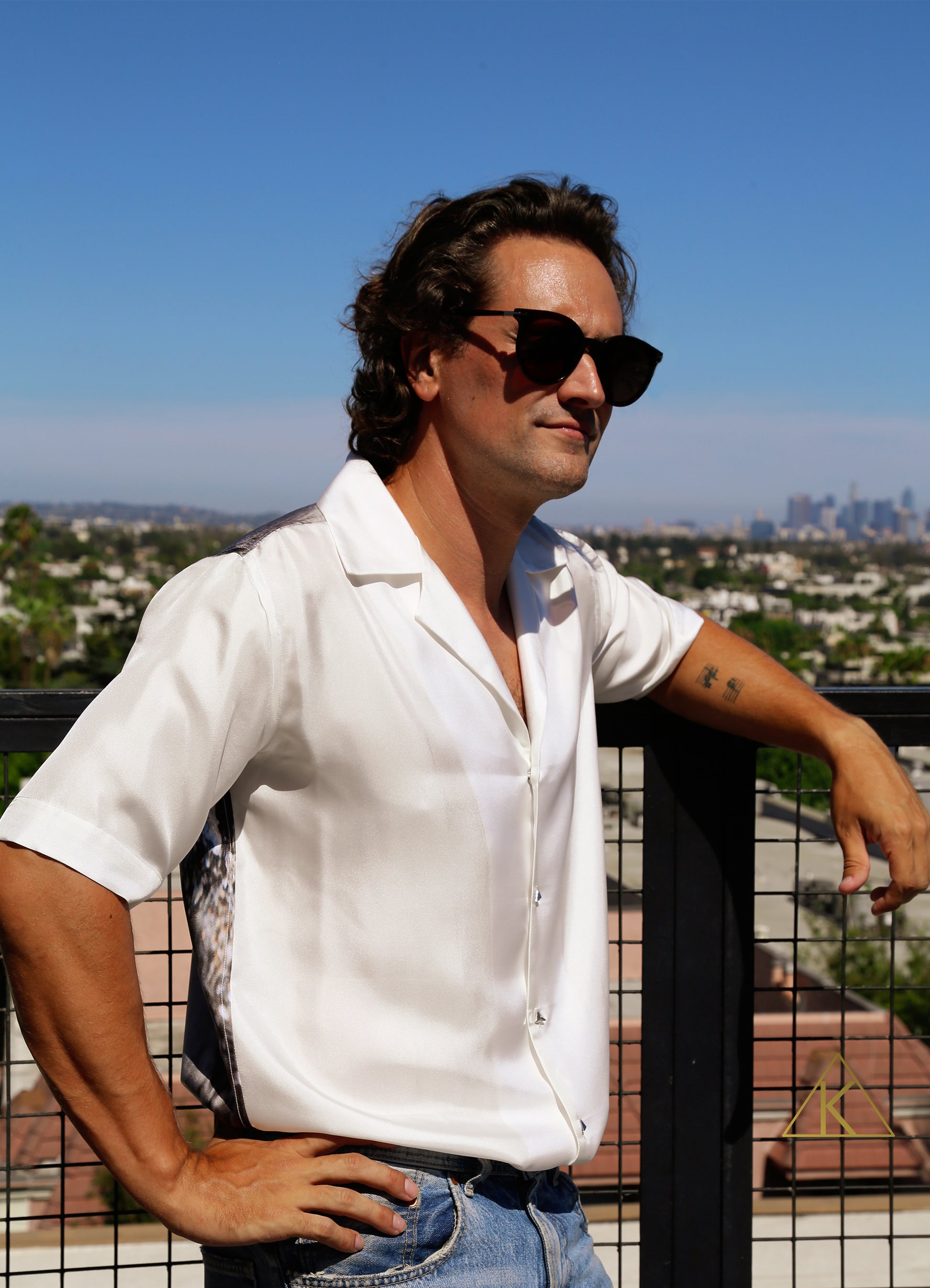 White and FB Short Sleeve Shirt