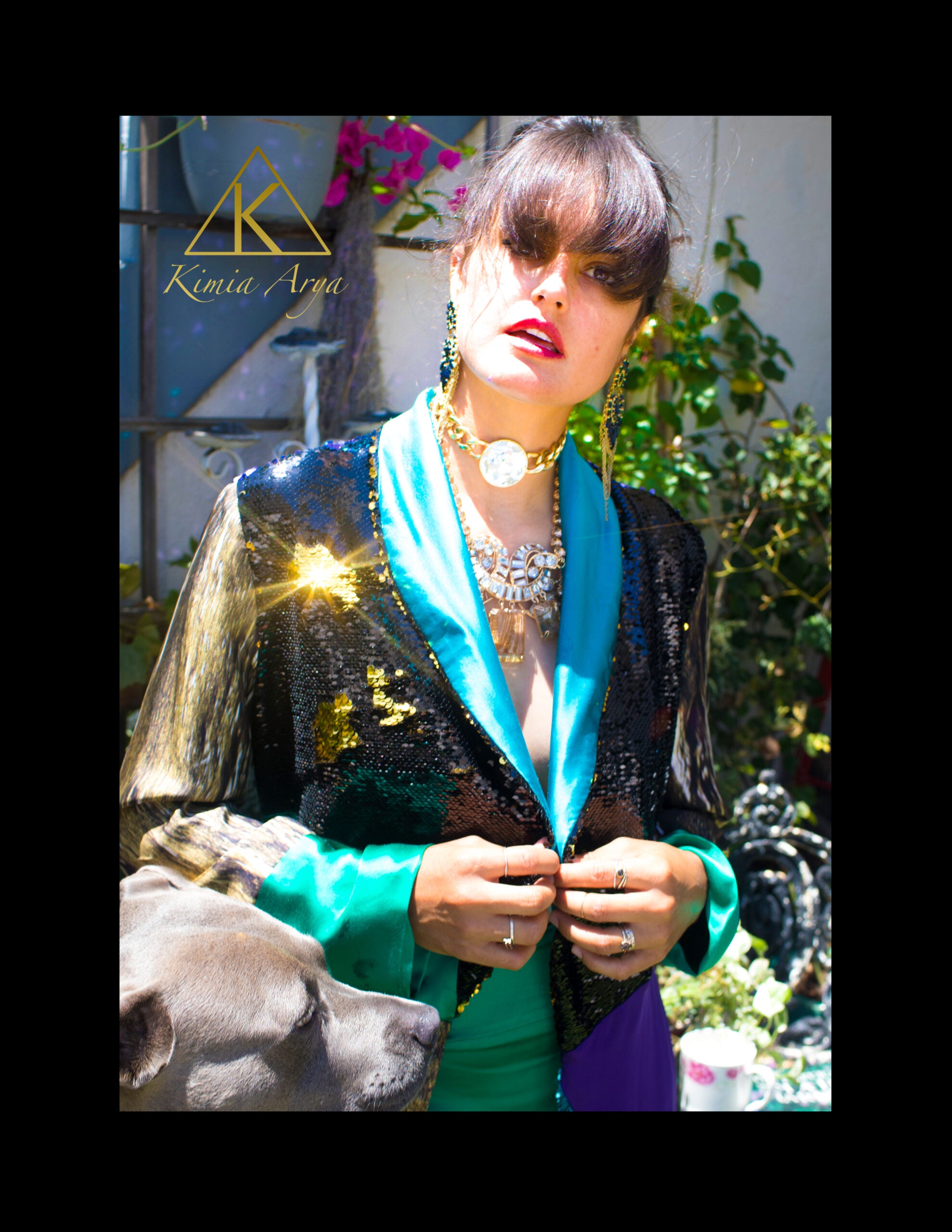 ASYM COAT ON ZELDA LOVIE ROBERTS - MAISON KIMIA ARYA SILK