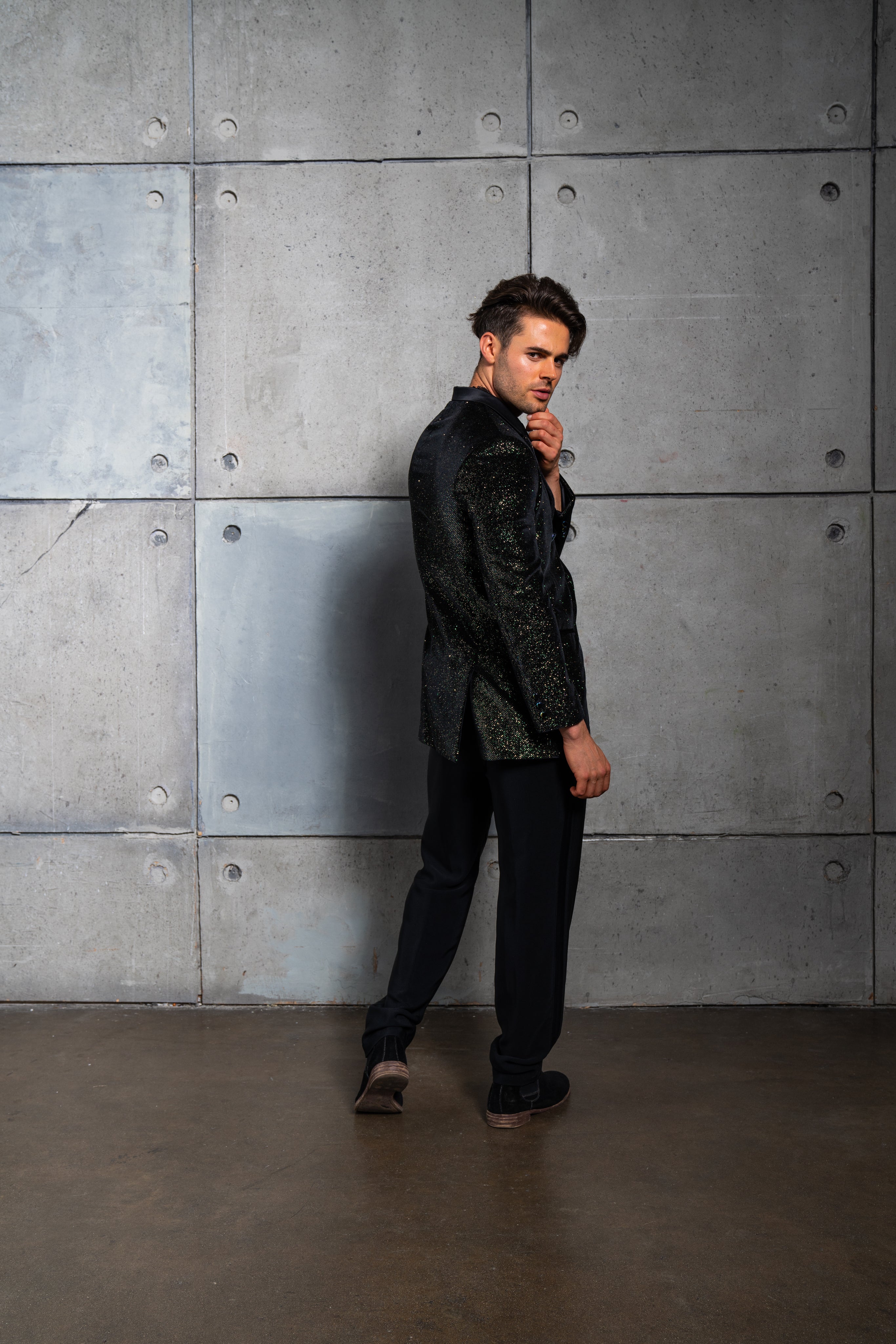 the Lumineux Double Breast Suit Jacket