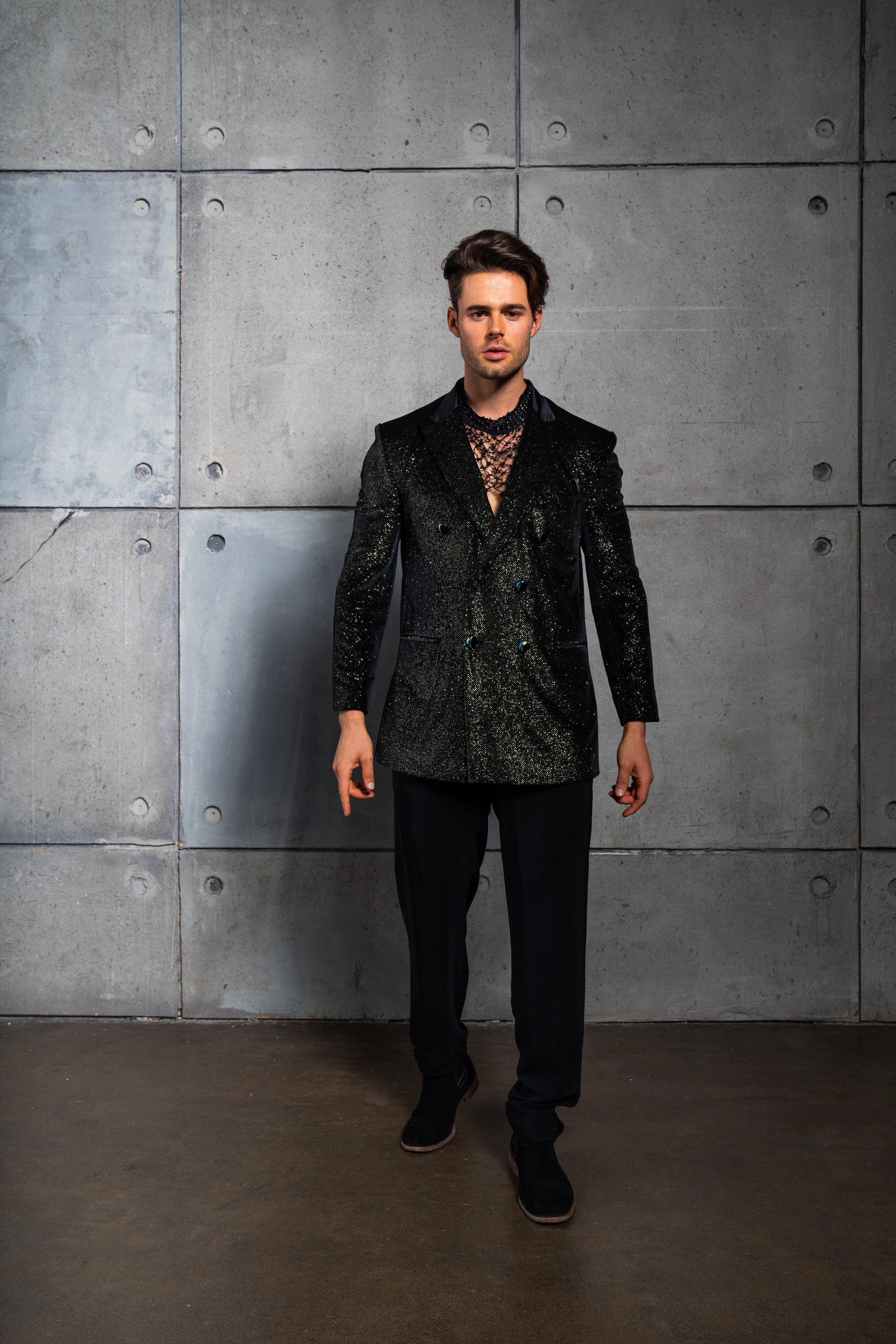 the Lumineux Double Breast Suit Jacket