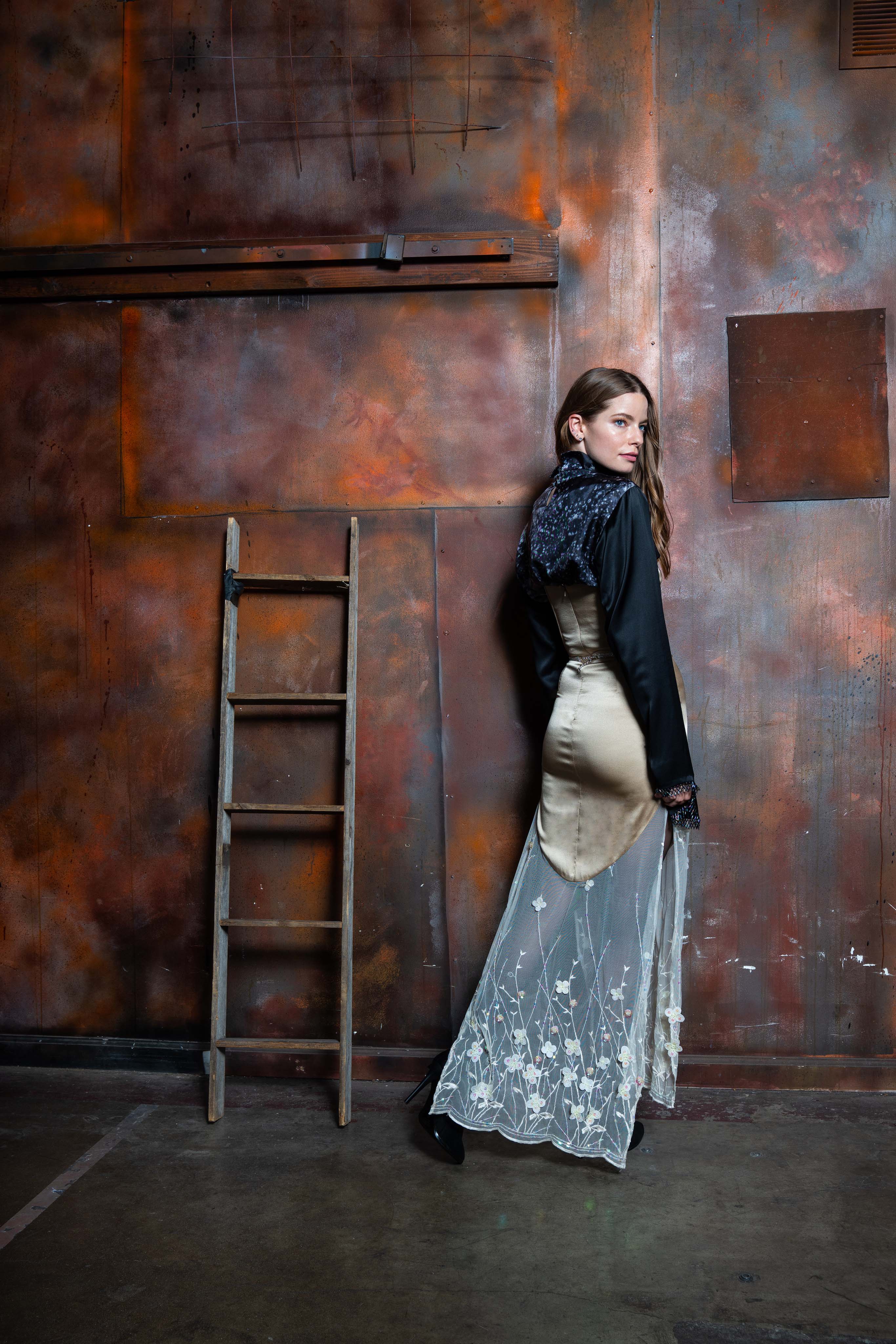 Lace and Silk Turtlneck