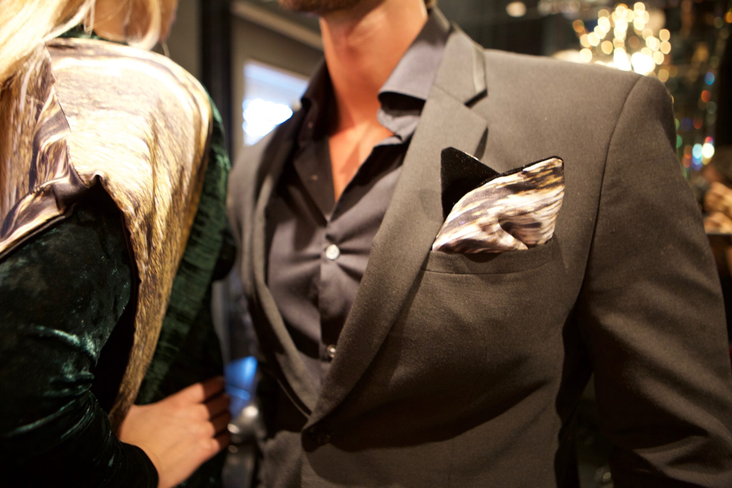 GOLDPRINT POCKET SQUARE - KIMIA ARYA SILK