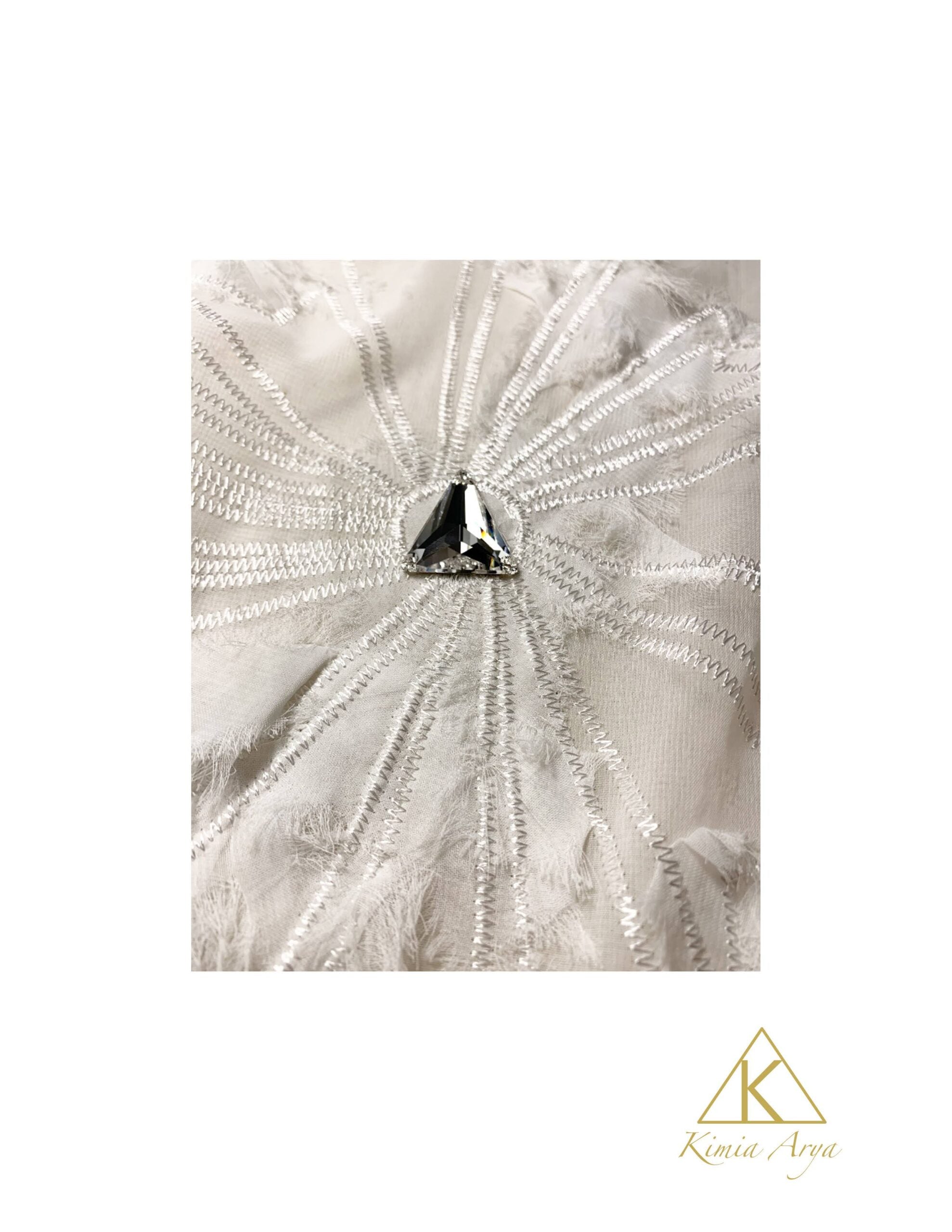 Kimia Arya Fereshteh Dress - details - Swarovski crystals - triangle