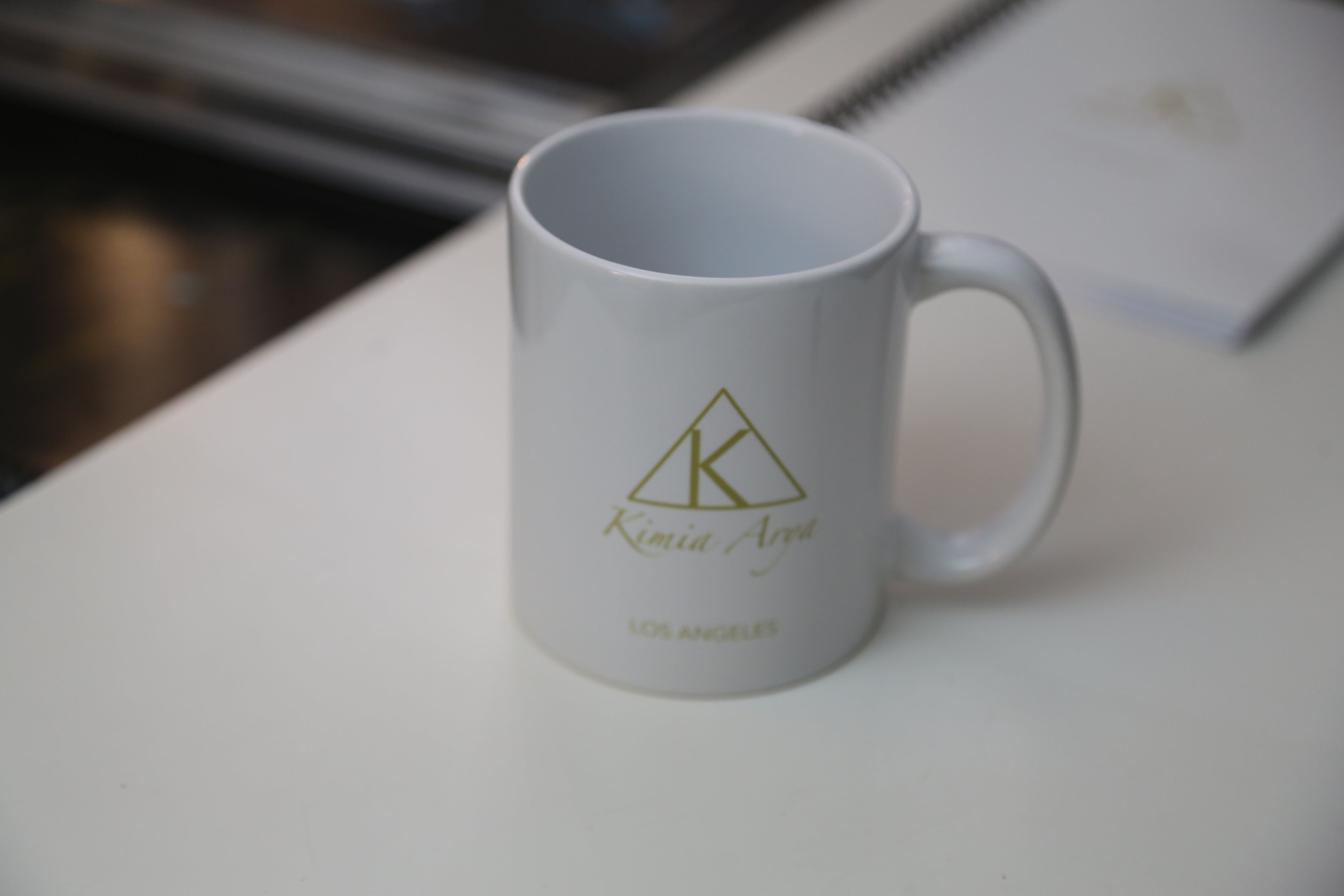 Kimia Arya mug on desk
