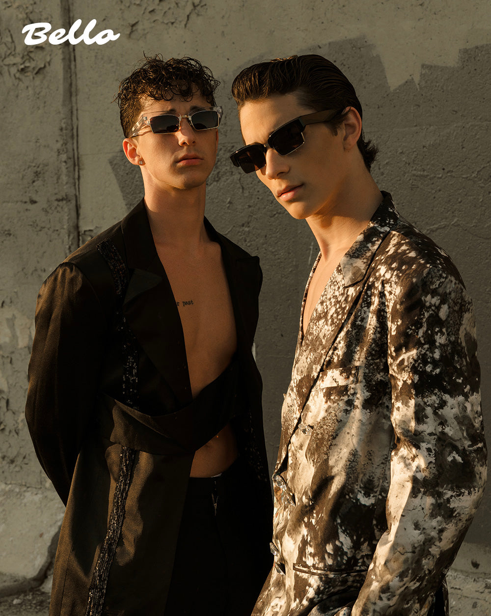 Hunter Rowland and Brandon Rowland for Bello Magazine both in #MaisonKimiaFW20