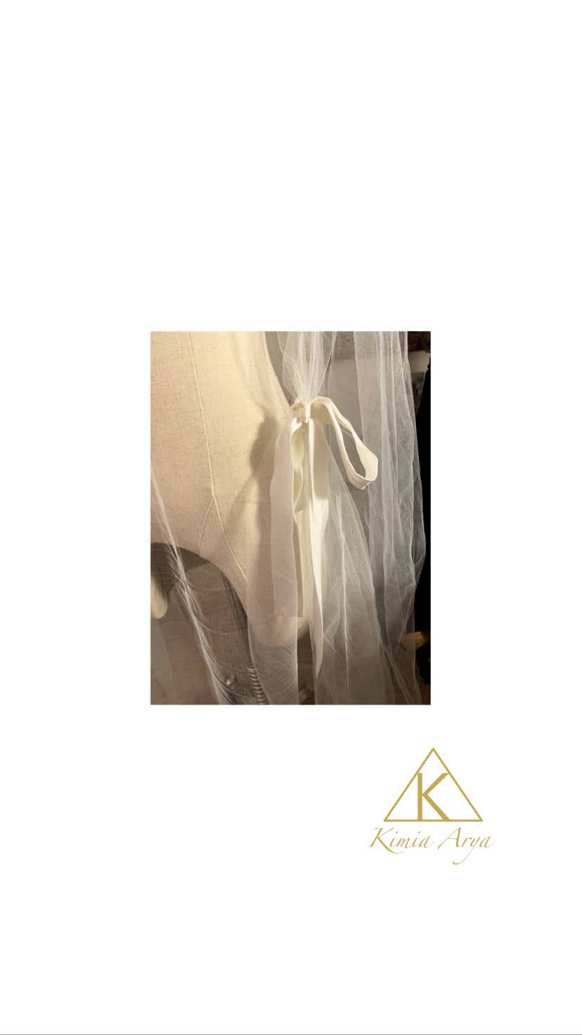 TULLE OVERLAY - SIDE RIBBON DETAILS - MAISON KIMIA ARYA