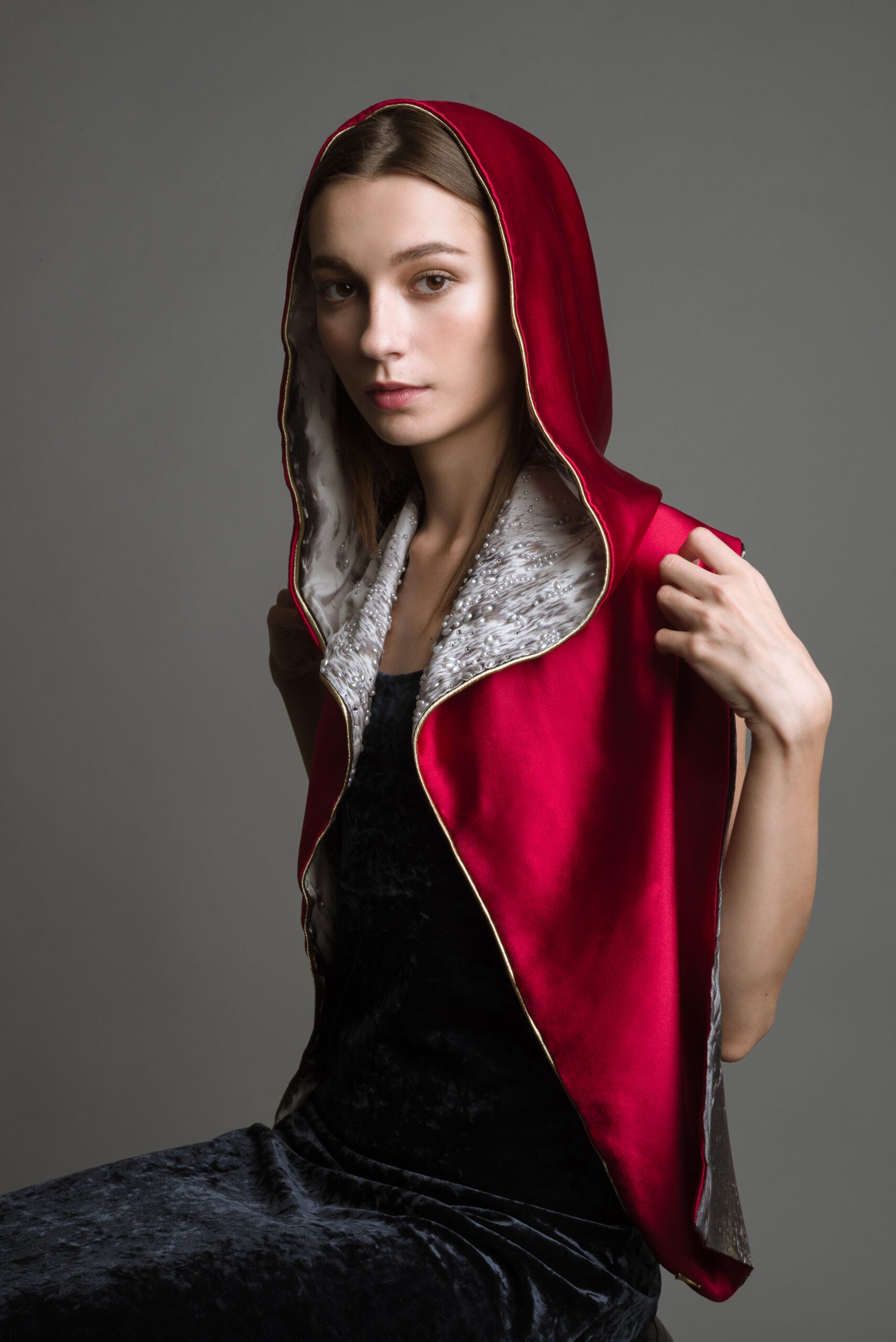 The Royal Pearl Painted Scarf Feature