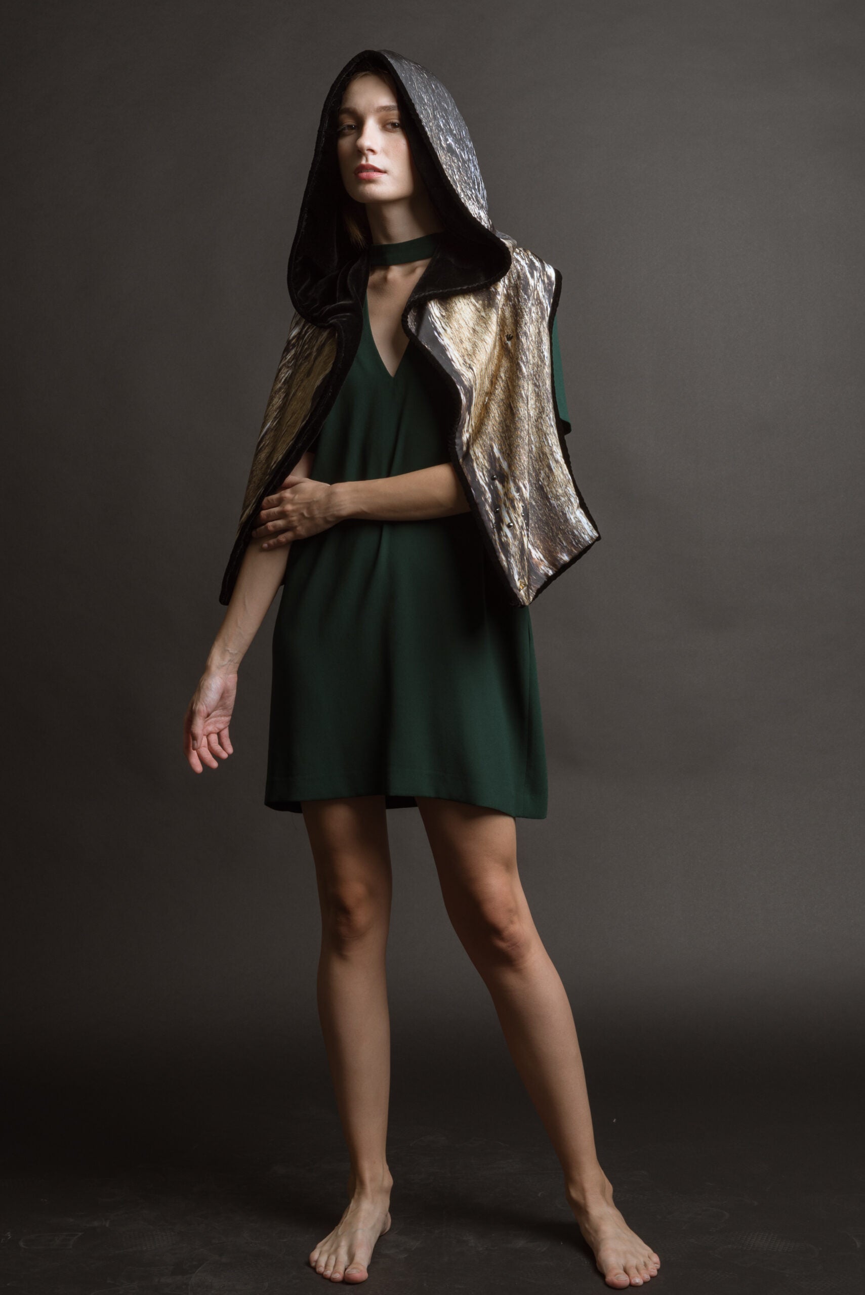 The Velvet Gold Painted Scarf - Stunning - Kimia Arya Silk