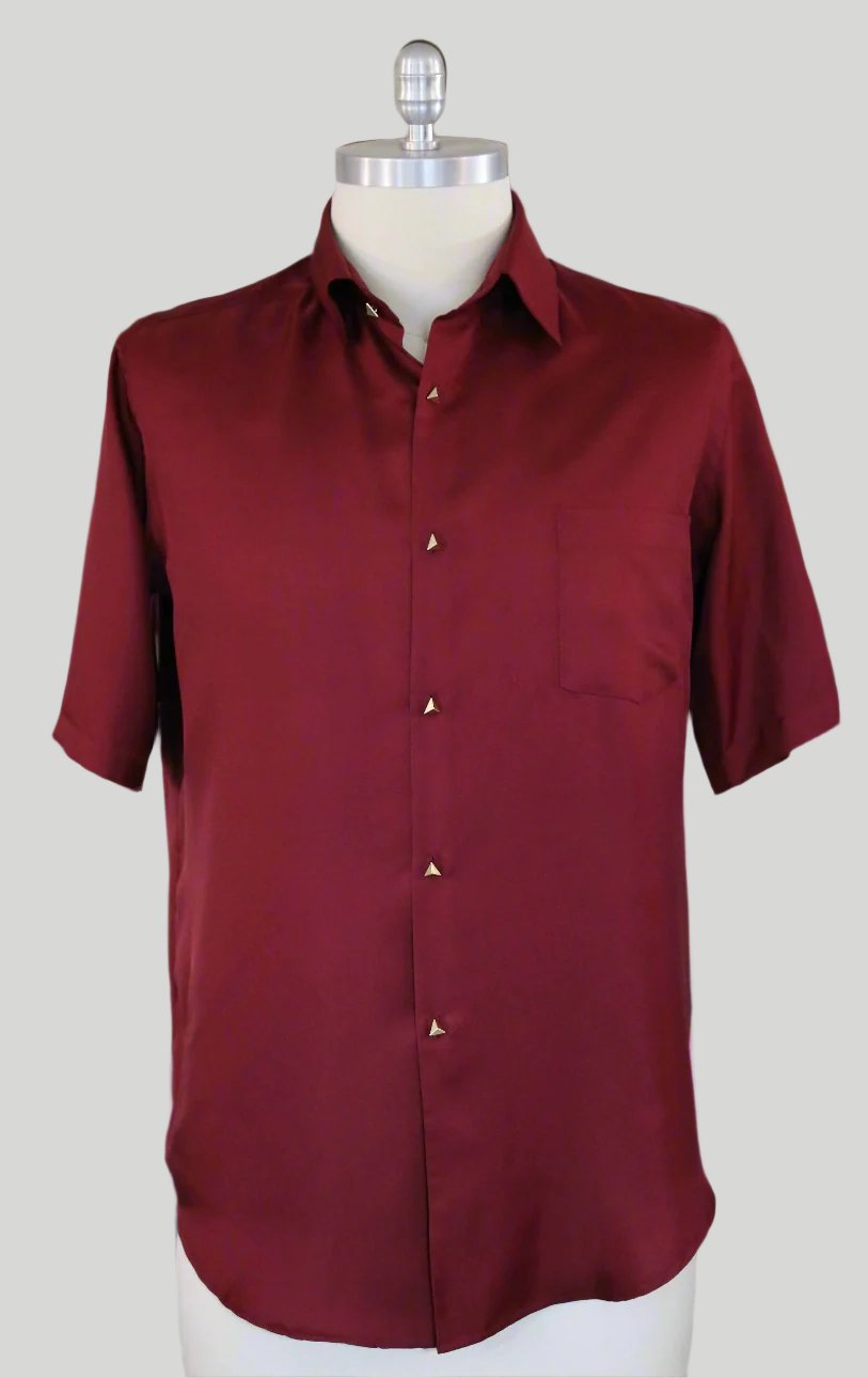 Button-Up Silk Twill Shirt