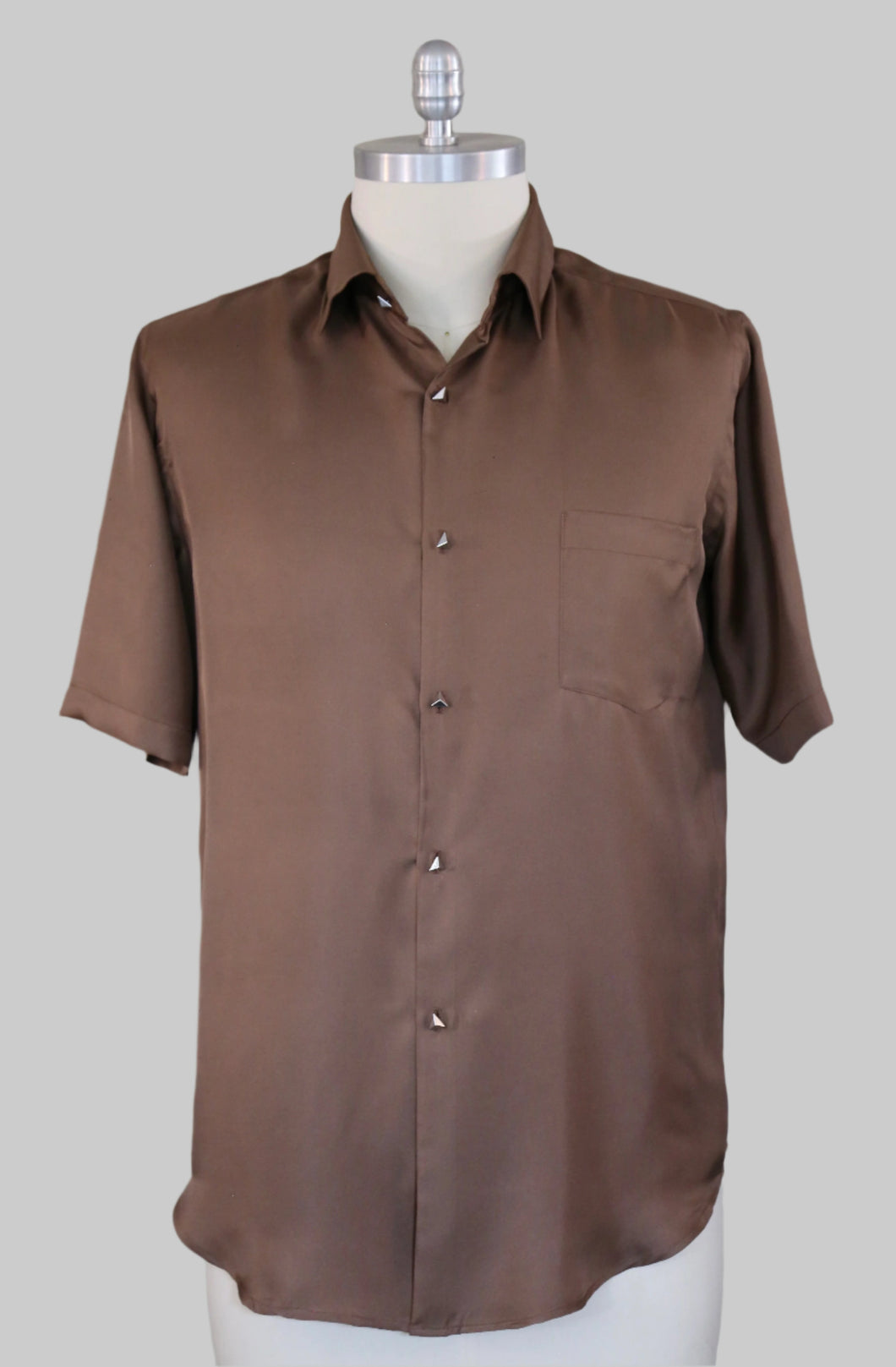 Button-Up Silk Twill Shirt