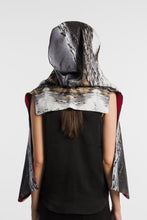 Load image into Gallery viewer, Royal-Pearl-Painted-Scarf-Back-View
