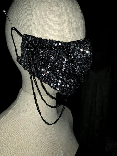 Sequins Chain Face Mask Main